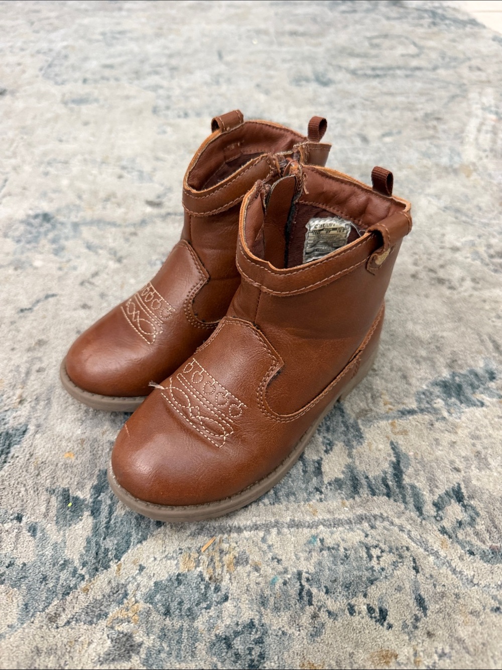 Carter's Toddler Brown Slip-On Western Boots